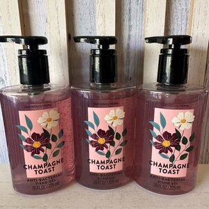 Bath & Body Works CHAMPAGNE TOAST Anti-Bacterial Sanitizer Pump Hand Gel Lot X3